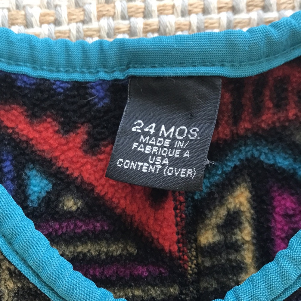 Patagonia Vintage Fleece Overalls (size 24m) - Picture 3 of 5